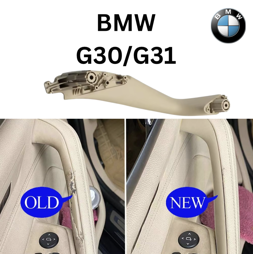 дръжка врата bmw g30 бежова, bmw g31 beige handle, интериорни дръжки g30, bmw 5 series beige interior, replacement handle g30 g31 bejova