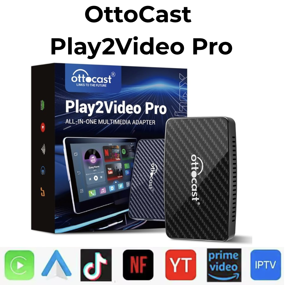 OttoCast Play2Video Pro, CarPlay TV Box, Android Auto TV Box, OttoCast България, YouTube CarPlay адаптер, Netflix CarPlay, OttoCast 3GB 32GB, Play2Video Pro описание карплей андроид ауто навигация Waze вазе уейз navigaciq дисплей автомобил mercedes Audi vw golf passat citroen peugeot nissan цена българия отокаст