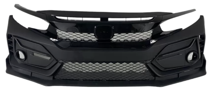 Предна броня за Honda Civic Седан (2016–2021) – Type-R Дизайн